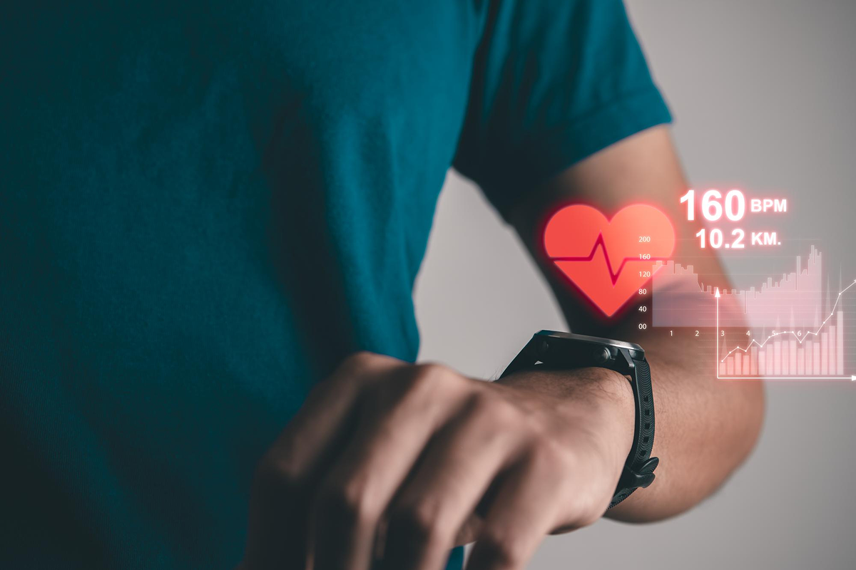 Doctor analyzing health metrics